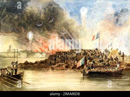 Die Bombardierung von Sveaborg in der Ostsee am 9. August 1855 1855 durch John Wilson Carmichael Stockfoto