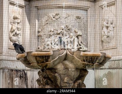 Josefsbrunnen, Heiratsbrunnen Am Hohen Markt, Wien, Osterreich Stockfoto