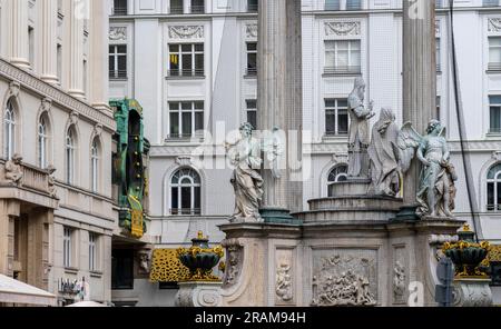 Josefsbrunnen, Heiratsbrunnen Am Hohen Markt, Wien, Osterreich Stockfoto