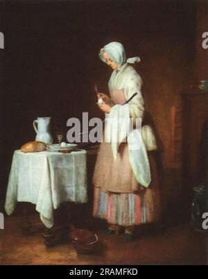 Die aufmerksame Krankenschwester 1738 von Jean-Baptiste-Simeon Chardin Stockfoto