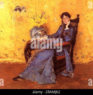 Porträt von Miss Dora Wheeler 1883 von William Merritt Chase Stockfoto