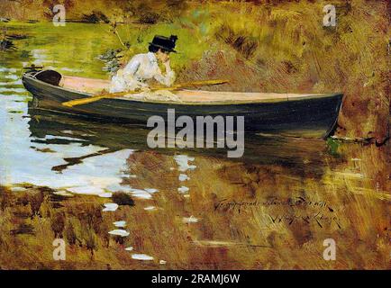 Mrs. Chase im Prospect Park 1886 von William Merritt Chase Stockfoto