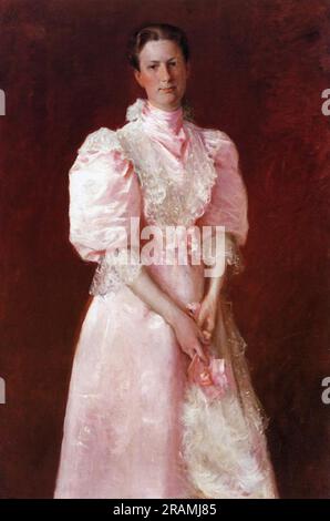 Eine Studie in Pink (Porträt von Frau Robert P. McDougal) 1895 von William Merritt Chase Stockfoto