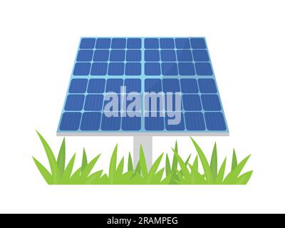 Solarzelle, saubere, nachhaltige, erneuerbare Energie - Vektordarstellung Stock Vektor