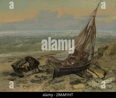 Das Fischerboot von Gustave Courbet Stockfoto