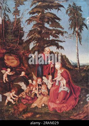 Ruhepause auf dem Flug nach Ägypten 1504; Deutschland von Lucas Cranach dem Ältesten Stockfoto