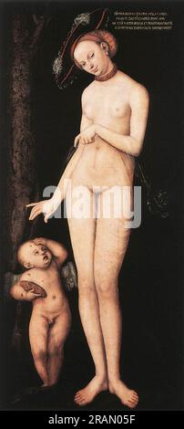 Venus und Amor 1531; Deutschland von Lucas Cranach dem Ältesten Stockfoto