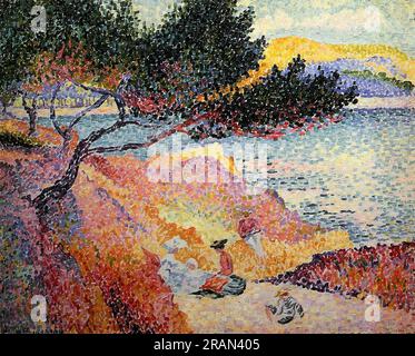 La Plage de Saint-Clair 1907 von Henri-Edmond Cross Stockfoto