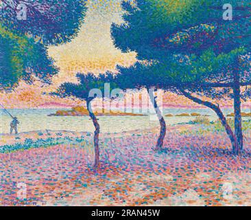 La Plage de Saint-Clair 1896 von Henri-Edmond Cross Stockfoto