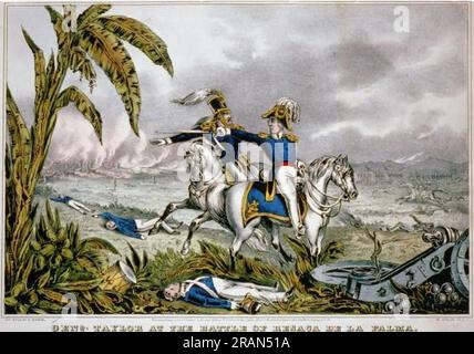 Genl. Taylor bei der Schlacht von Resaca de la Palma 1854 von Currier und Ives Stockfoto