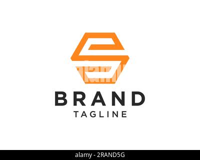 Abstraktes erstes Buchstabe-S-Logo. Radiale Linie auf weißem Hintergrund isoliert. Designvorlage Für Flat Vector-Logos. Stock Vektor
