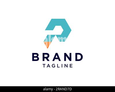 Abstraktes ursprüngliches Buchstabe-P-Logo. Designvorlage Für Flat Vector-Logos. Stock Vektor