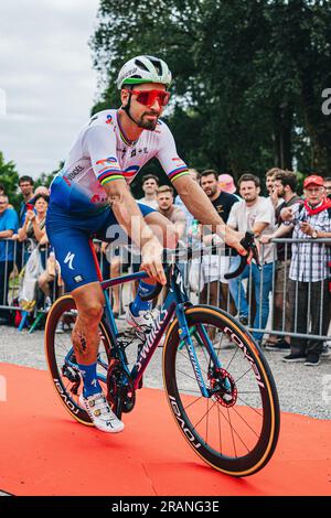 Frankreich. 04. Juli 2023. Foto von Alex Whitehead/SWpix.com - 04/07/2023 - Radfahren - 2023 Tour de France - Stage 4: DAX nach Nogaro (181,8km) - Peter Sagan von TotalEnergies Credit: SWpix/Alamy Live News Stockfoto