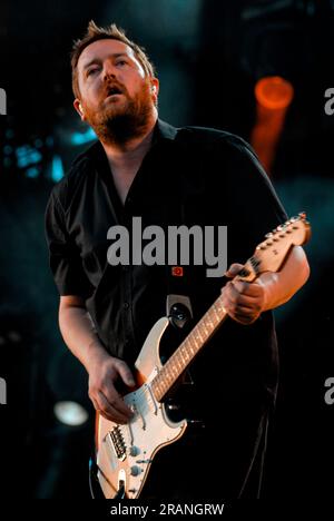 Guy Garvey - Elbow, V2009, Hylands Park, Chelmsford, Essex, Großbritannien - 23. August 2009 Stockfoto