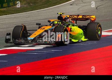 Spielberg/Österreich - 30/06/2023, #4 Lando Norris (GBR, McLaren), Free Practice, FIA F1 Österreichischer Grand Prix Stockfoto