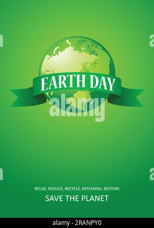 Abbildung: Erdglobus für das Thema "Erdtag" Stock Vektor