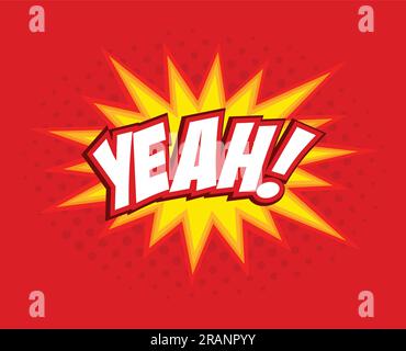 Ja! Comic-Splash-Blasentext Stock Vektor