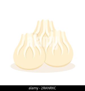 asiatische Dim-Sum-Knödel--Vektordarstellung Stock Vektor