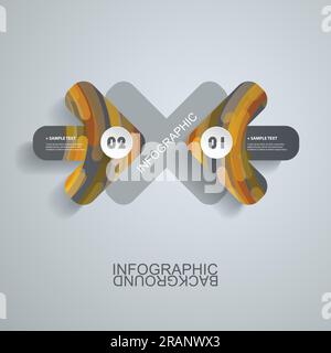 Infografik-Vorlage Für Moderne Unternehmen – Abstrakte Pfeilformen Stock Vektor