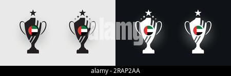 Vektordarstellung für pokal-Cup-Fußball-Champion der Vereinigten Arabischen Emirate Stock Vektor