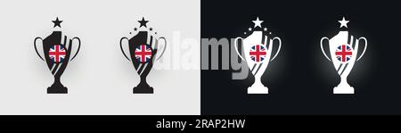 Vektordarstellung des britischen pokal-Pokal-Pokal-Fußballmeisters Stock Vektor