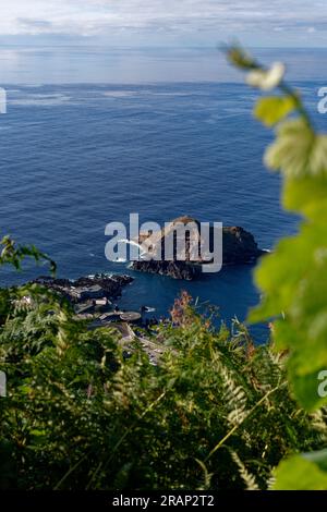 Blick auf die Klippen auf Madeira Island auf der Nordseite Stockfoto