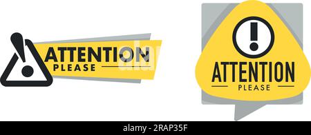 Achtung, Achtung und Warnschilder Stock Vektor