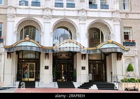 Eintritt zum InterContinental Mark Hopkins Hotel One Nob Hill 999 California Street San Francisco California USA Stockfoto