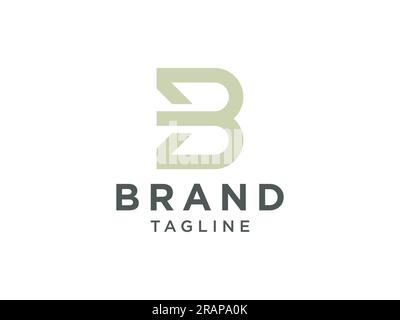 Abstraktes ursprüngliches Buchstabe-B-Logo. Verwendbar für Unternehmens- und Technologielogos. Designvorlage Für Flat Vector-Logos Stock Vektor