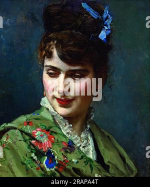 Porträt von Aline Masson 1870 von Raimundo de Madrazo Stockfoto