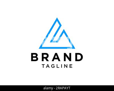 Abstraktes geometrisches Dreieck mit Buchstabe „A“-Logo. Designvorlage Für Flat Vector-Logos Stock Vektor