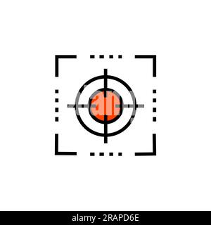 Ziel, Fadenkreuz Bullseye Ferngläser Symbol Vektor Stock Vektor