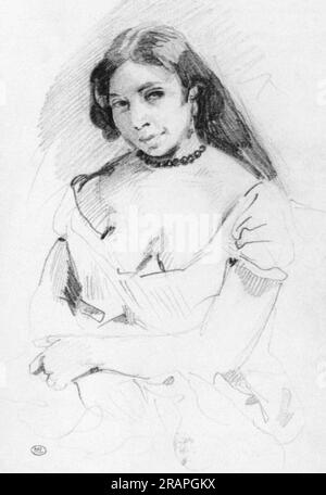 Aspasie durch Eugene Delacroix Stockfoto
