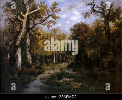Der Wald in Fontainebleau 1867 von Narcisse-Virgilio Diaz Stockfoto