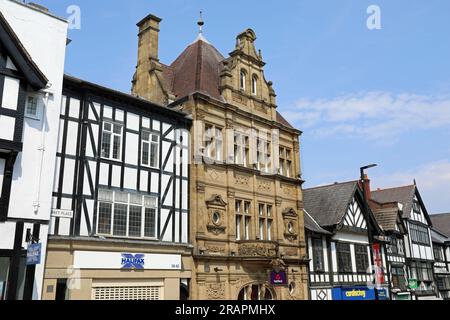 Denkmalgeschützte Architektur im Stadtzentrum von Wigan Stockfoto