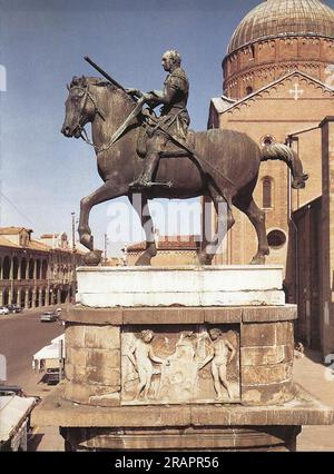 Reiterstatue von Gattamelata in Padua 1453; Italien von Donatello Stockfoto