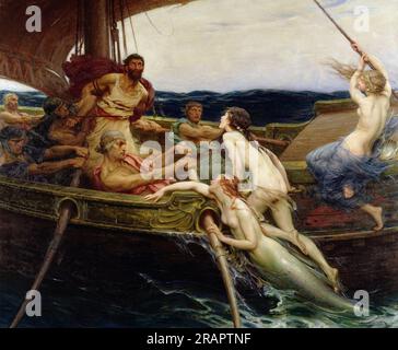 Odysseus und die Sirenen 1909 von Herbert James Draper Stockfoto