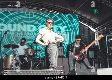 Die Life-Band spielte auf der New Bird Street Stage während des Liverpool Sound City Festivals am 4. Mai 2019. Stockfoto