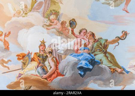 motterle villa zileri: Fresken von giambattista tiepolo, monteviale, italien Stockfoto