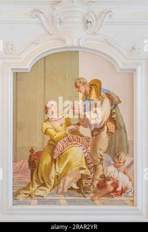 motterle villa zileri: Fresken von giambattista tiepolo, monteviale, italien Stockfoto