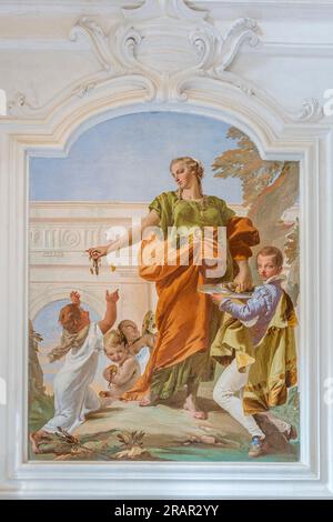 motterle villa zileri: Fresken von giambattista tiepolo, monteviale, italien Stockfoto