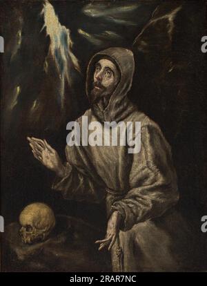 Das Ecstasy von St. Franziskus von Assisi c.1600; Spanien von El Greco Stockfoto