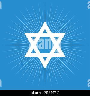 Davidstern, Jüdisches Symbol für Religion Stock Vektor