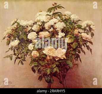 Rosenbäume Weiße Rosen 1875 von Henri Fantin-Latour Stockfoto