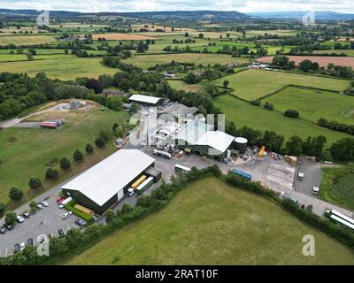 Tyrrells Court Herefordshire der Standort der Kartoffelfabrik Tyrrells bei Leominster Herefordshire UK wurde im Juli 2023 gesehen Stockfoto