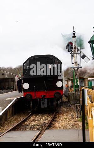 Besuch der Dampfeisenbahn Isle of Wight 2017 Stockfoto