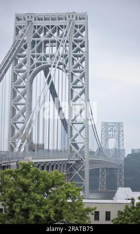 Details zur george washington Bridge in washington Heights, New york City (obermanhattan) Stockfoto