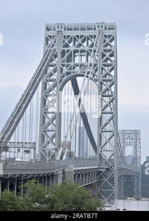 Details zur george washington Bridge in washington Heights, New york City (obermanhattan) Stockfoto