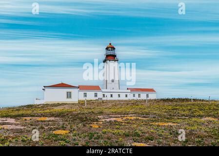 Leuchtturm von Berlenga, im Naturschutzgebiet der Inselgruppe Berlengas, in der Nähe von Peniche. Stockfoto