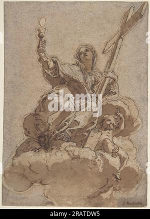 Allegorische Glaubensfigur von Giovanni Battista Gaulli Stockfoto